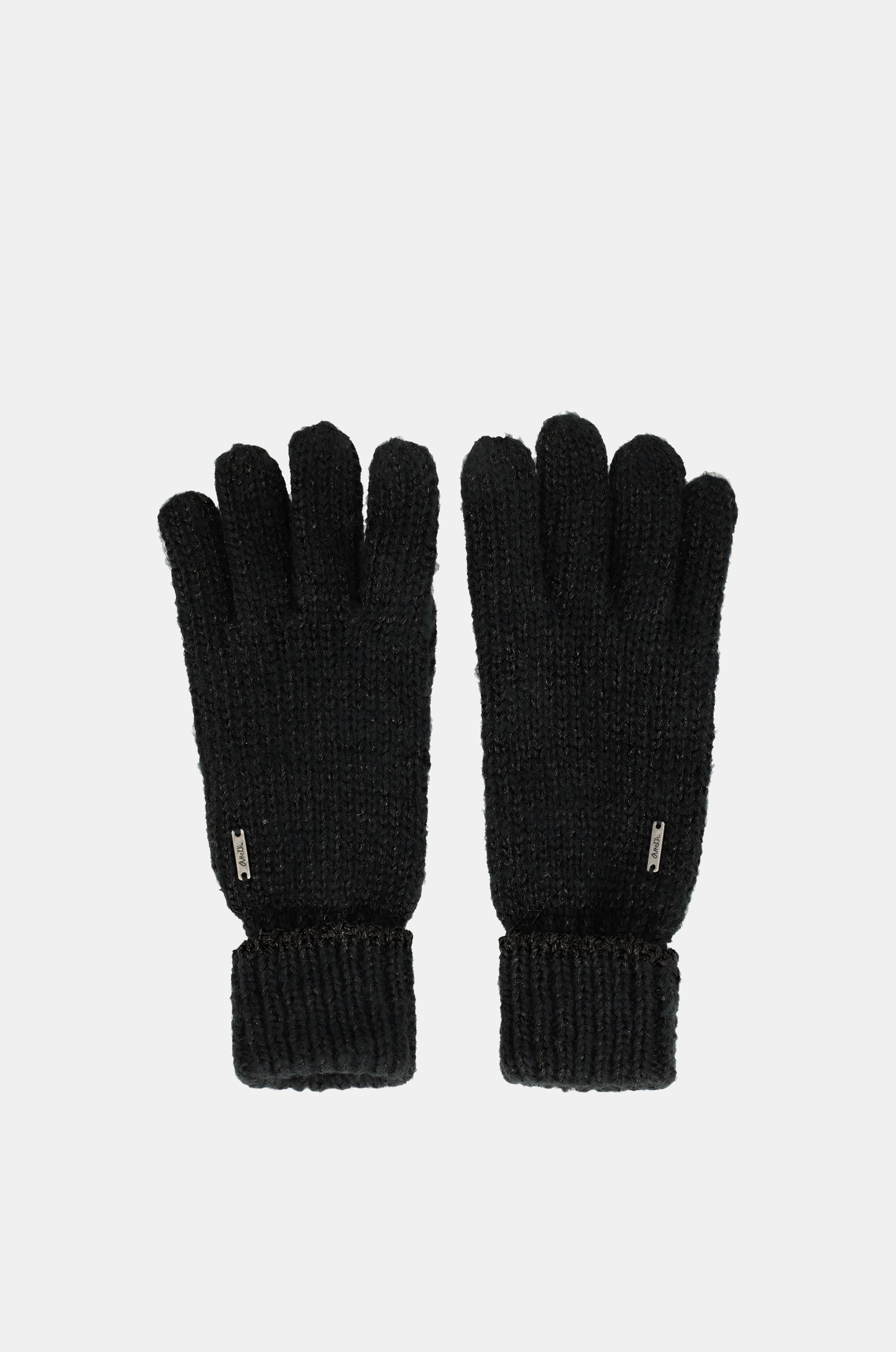 Black logomania gloves