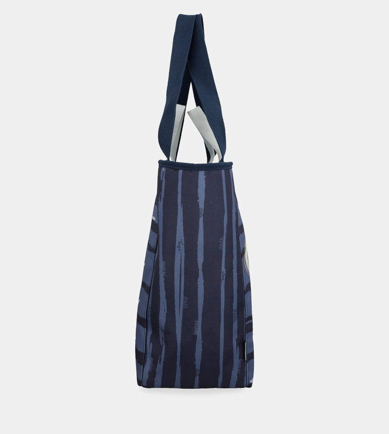 Large blue beach bag