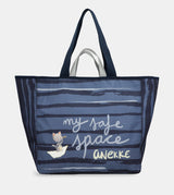 Large blue beach bag