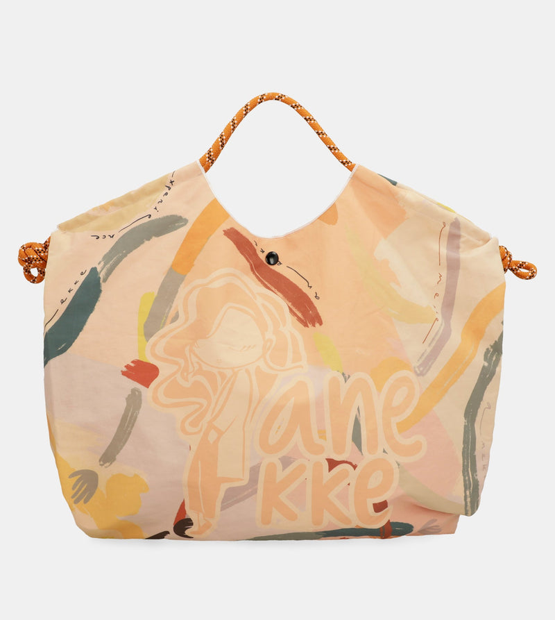 Smart printed beach bag