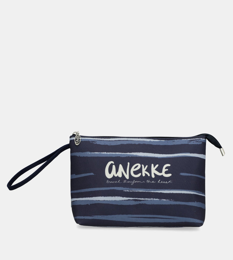 Large blue beach toiletry bag