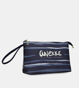 Large blue beach toiletry bag