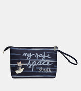 Large blue beach toiletry bag