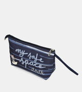 Large blue beach toiletry bag