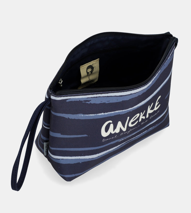 Large blue beach toiletry bag