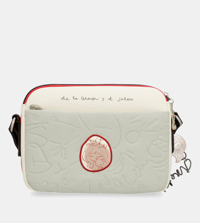 Oval flap crossbody bag Alma