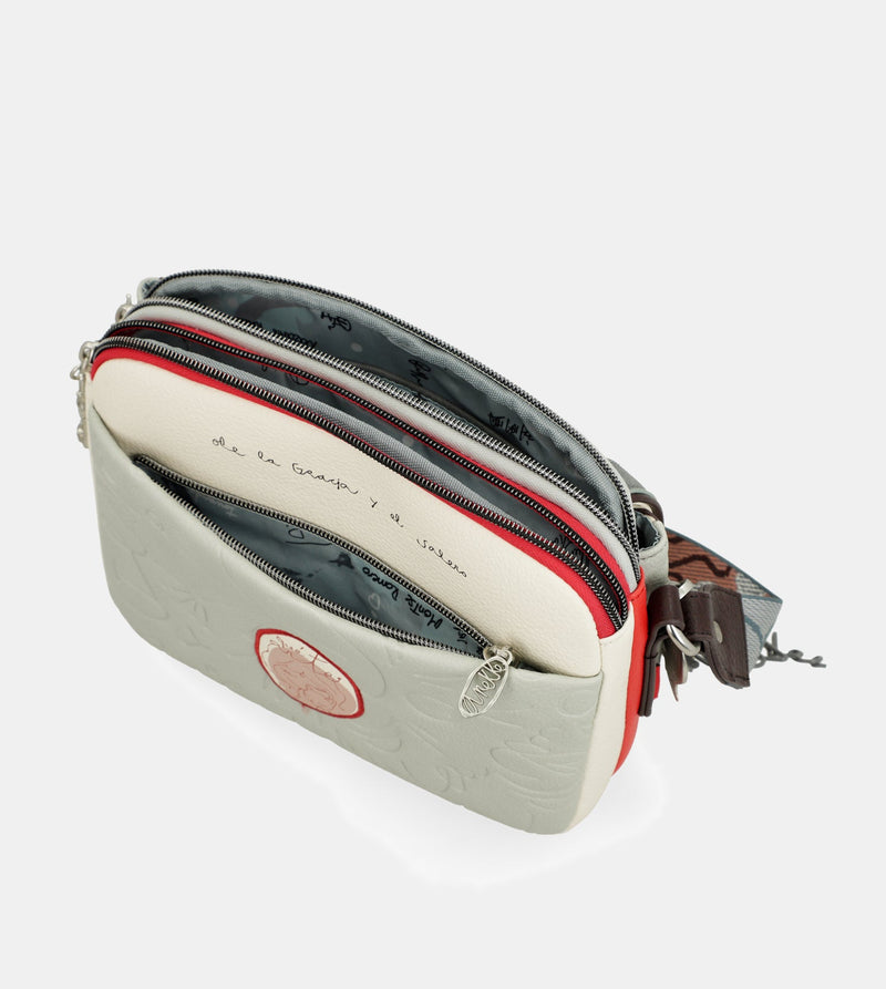 Oval flap crossbody bag Alma