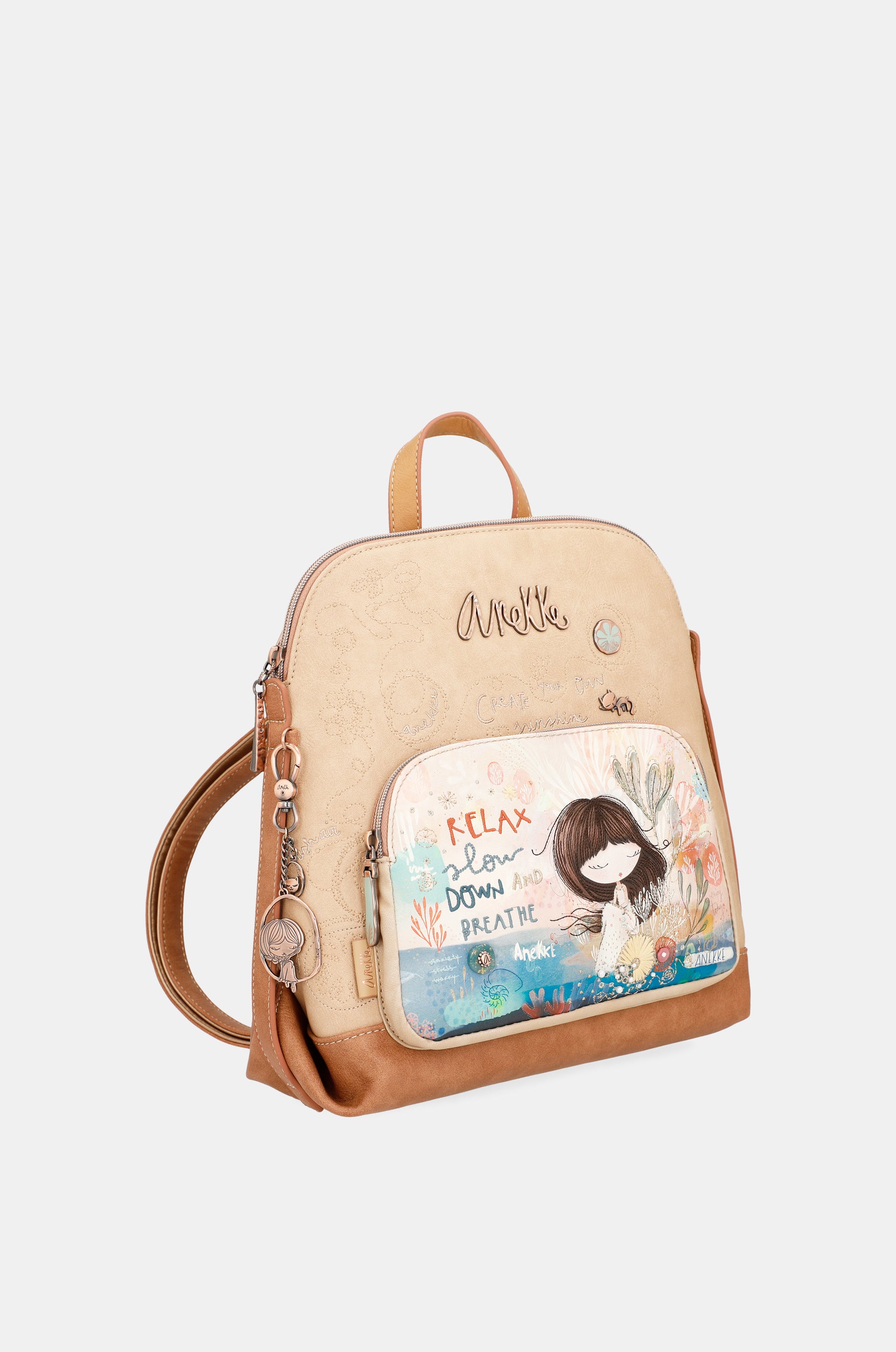 Mediterranean backpack with front pocket