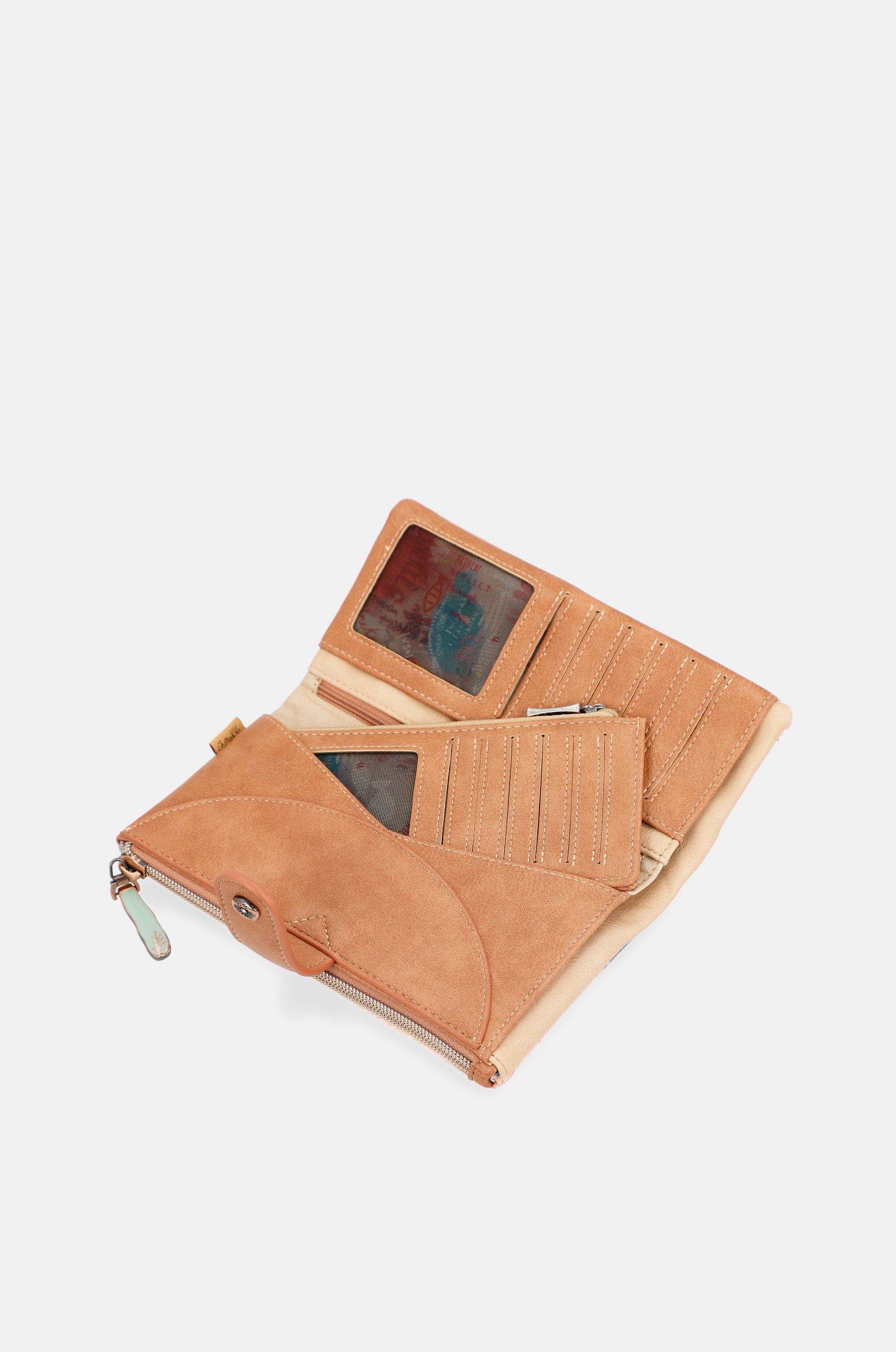 Mediterranean Large flexible fabric wallet