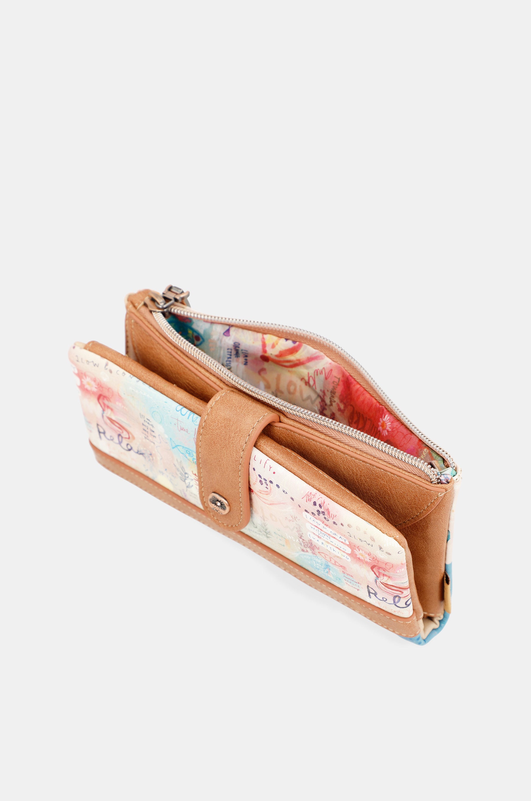 Mediterranean Large flexible fabric wallet