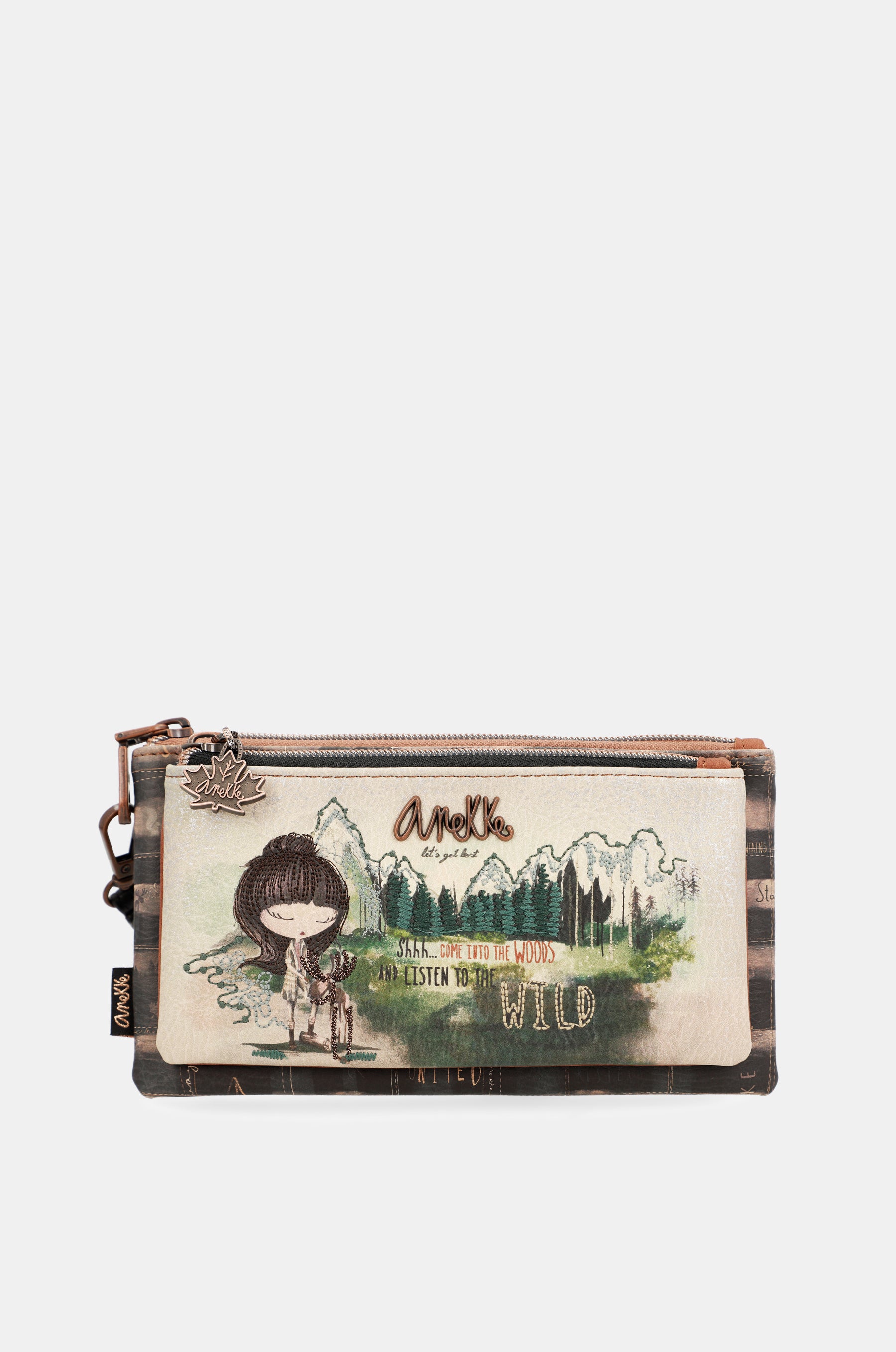 The Forest coin purse wallet with hand strap