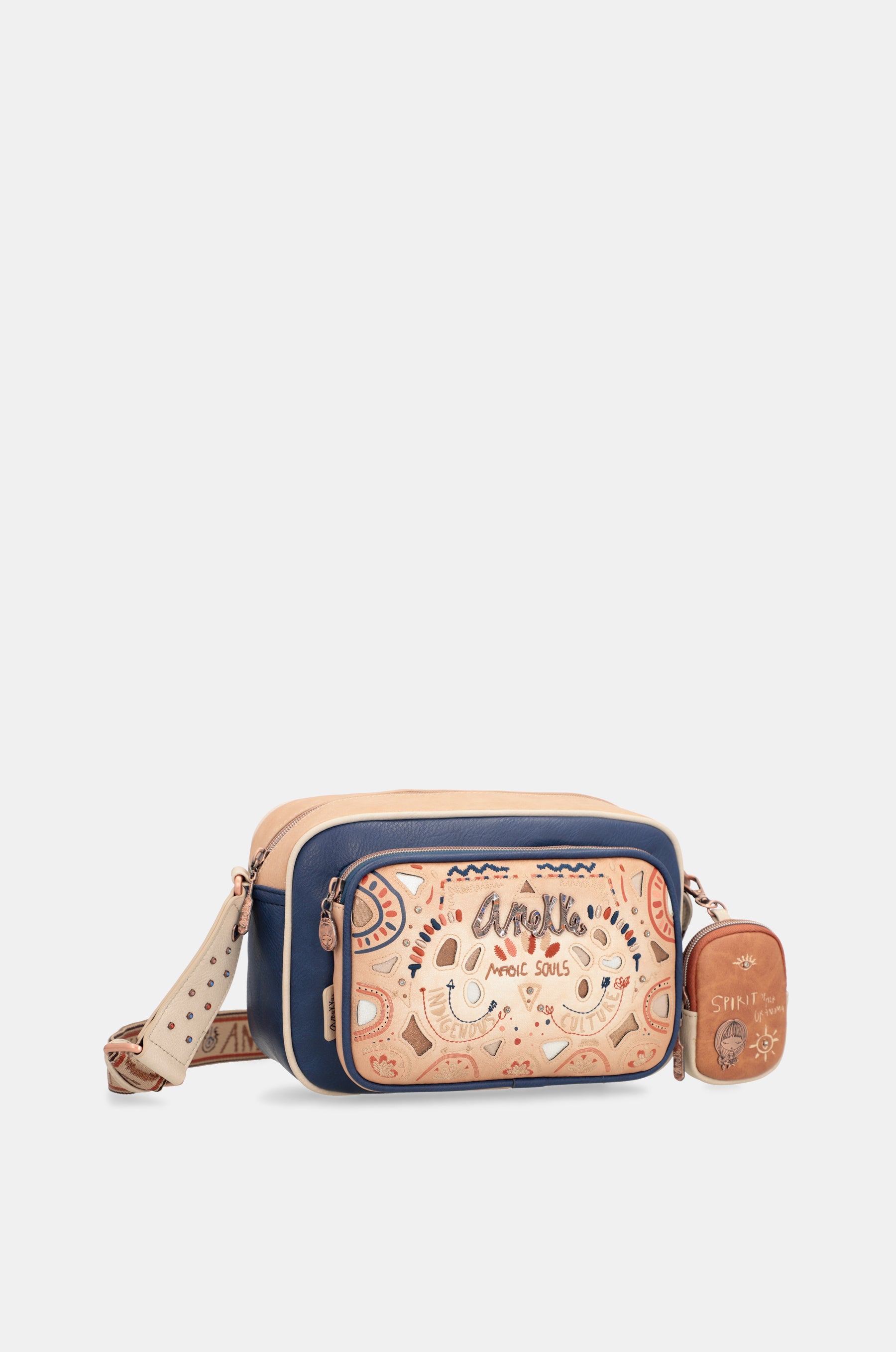 Tribe navy blue crossbody bag