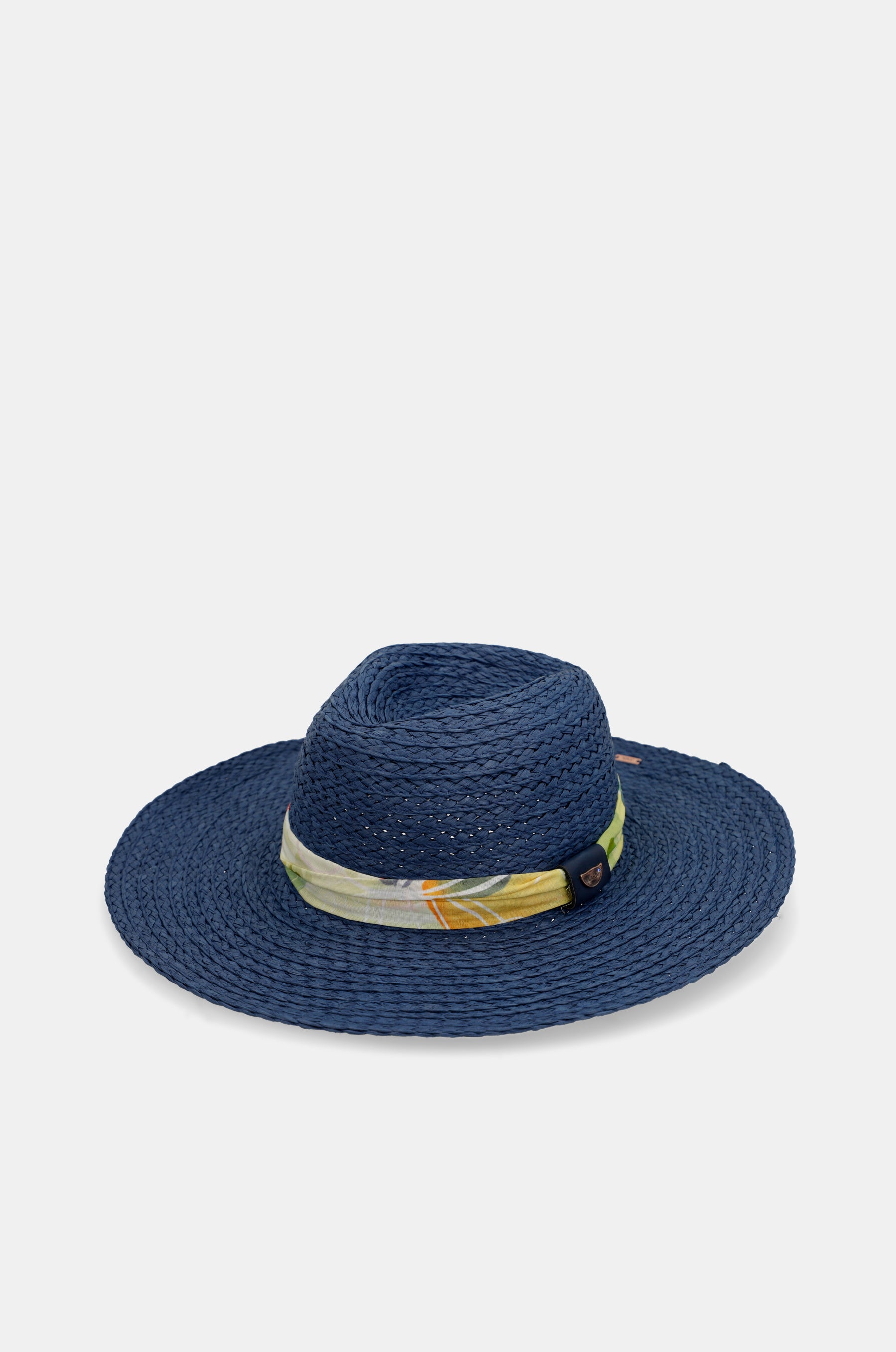 Navy blue raffia hat