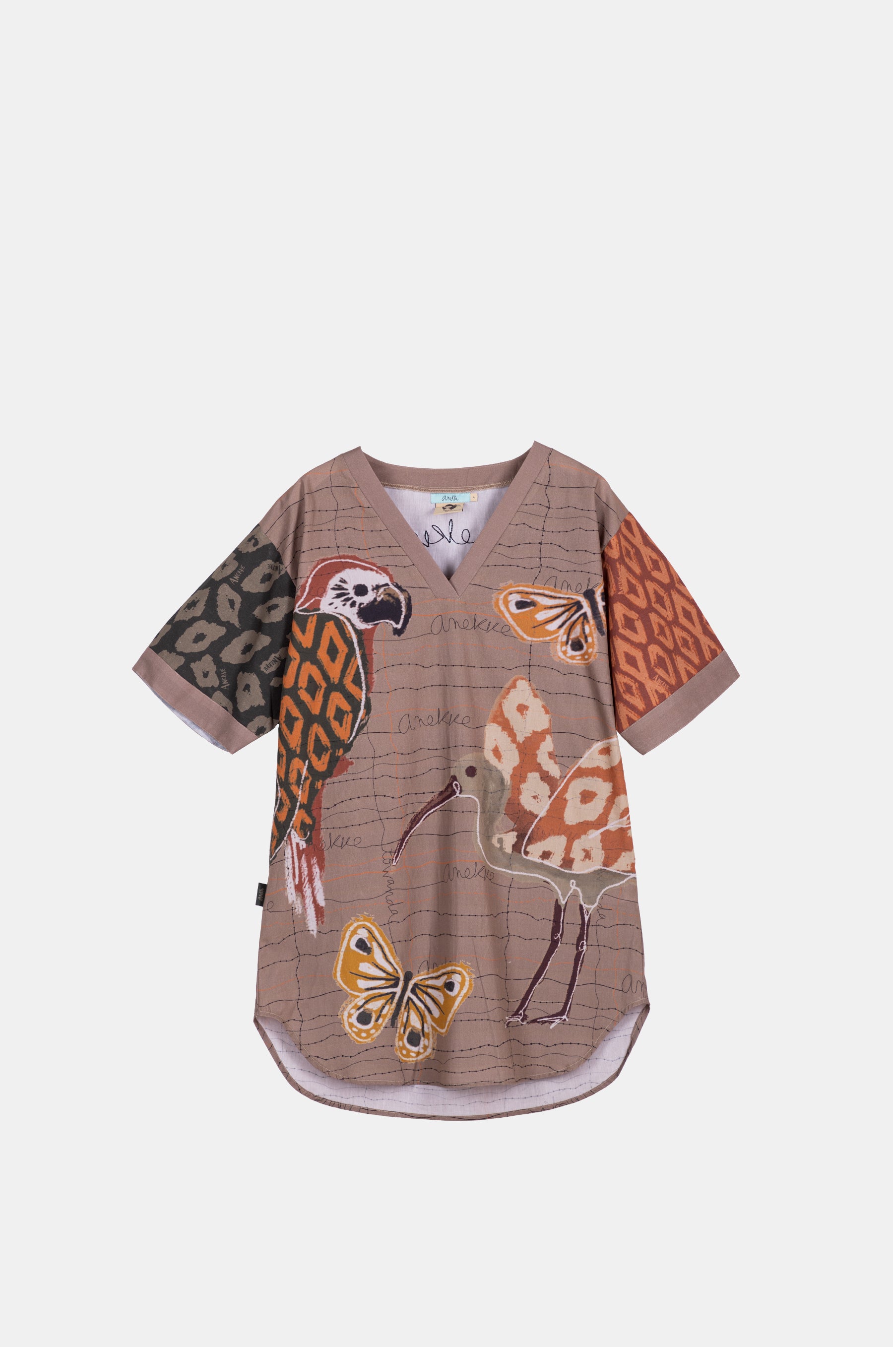 Animal print short dress