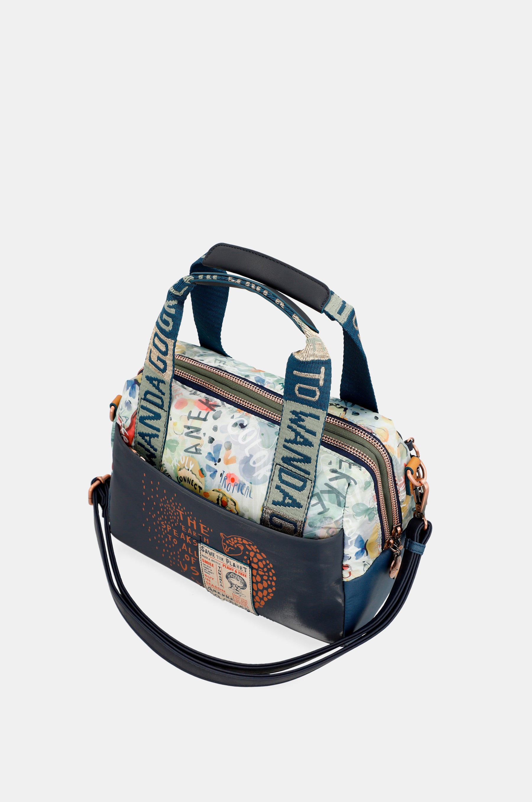 Nature Pachamama navy blue bowling bag