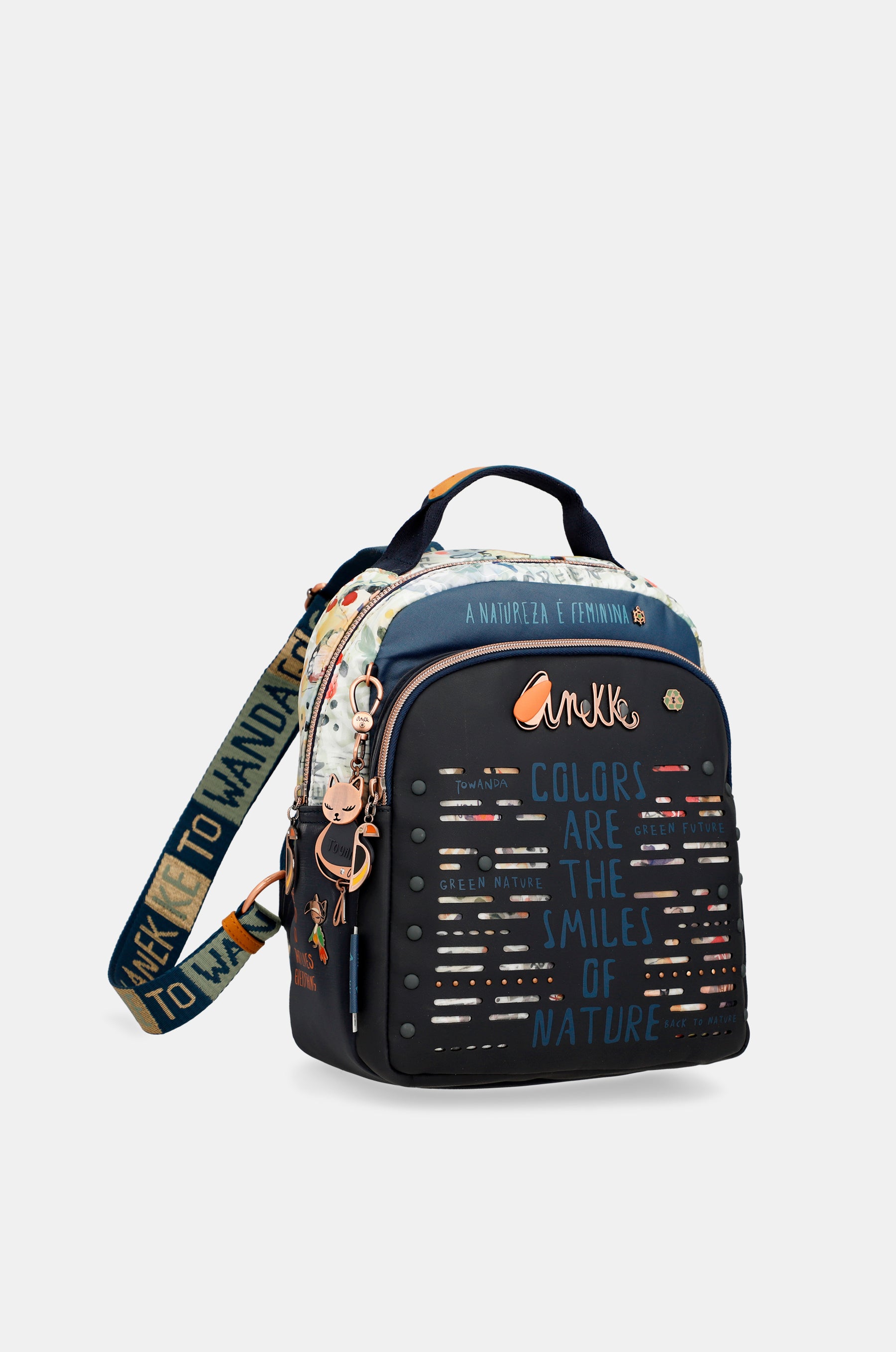 Nature Pachamama navy blue backpack for walking