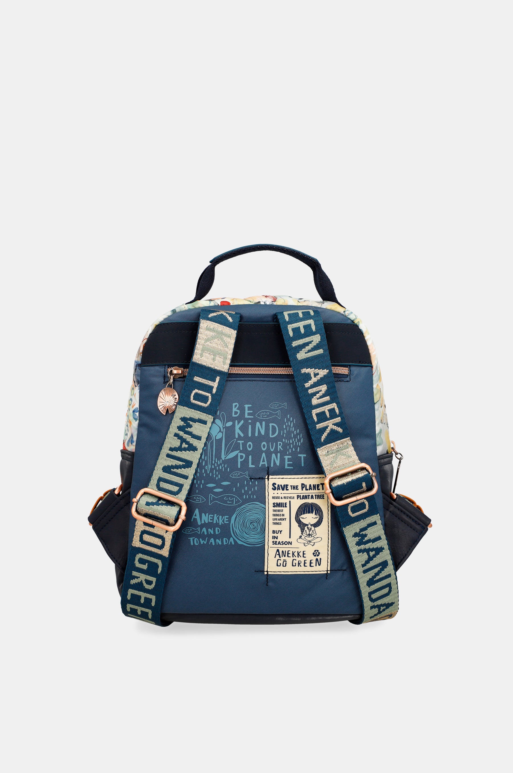 Nature Pachamama navy blue backpack for walking
