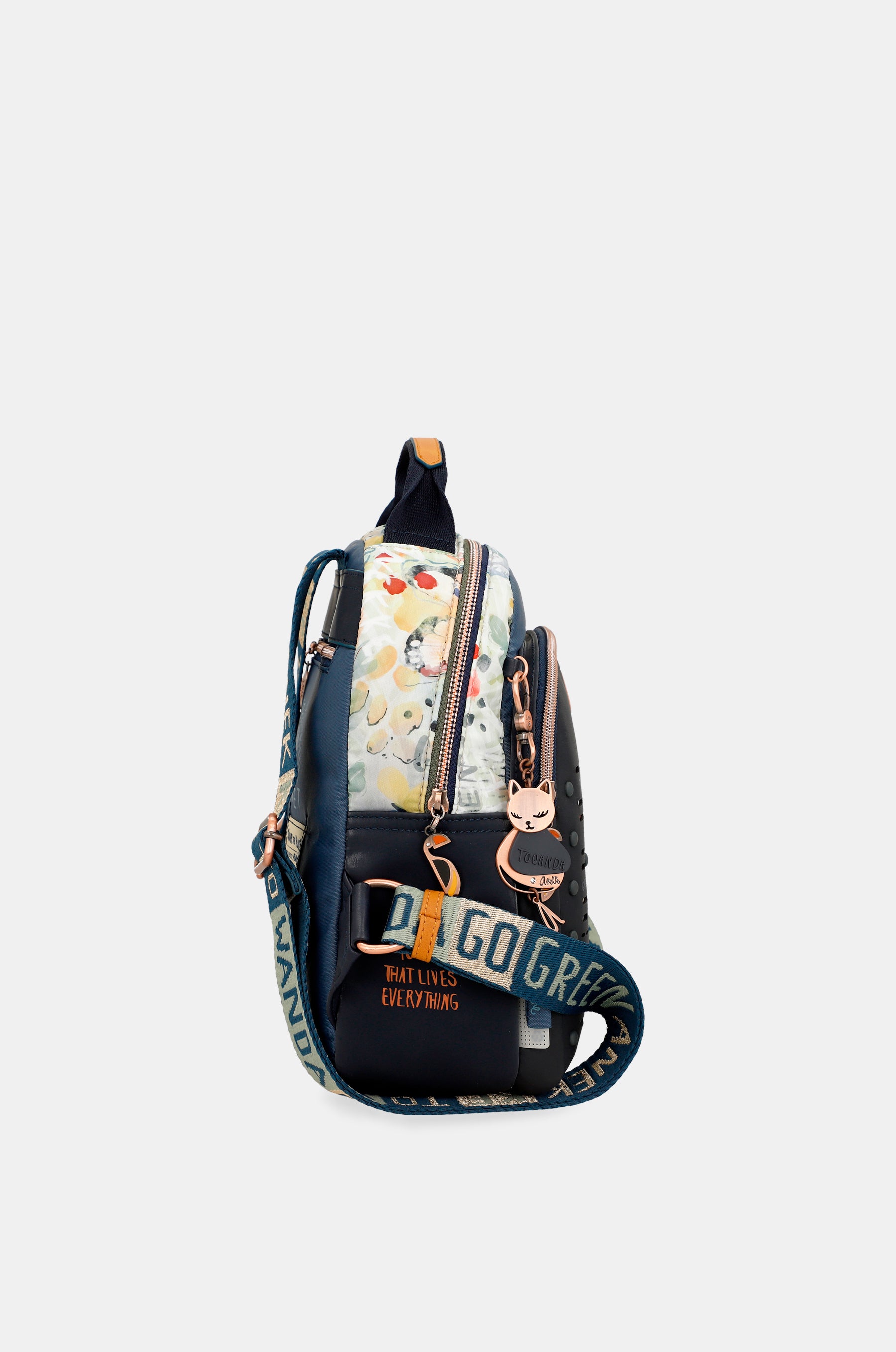 Nature Pachamama navy blue backpack for walking