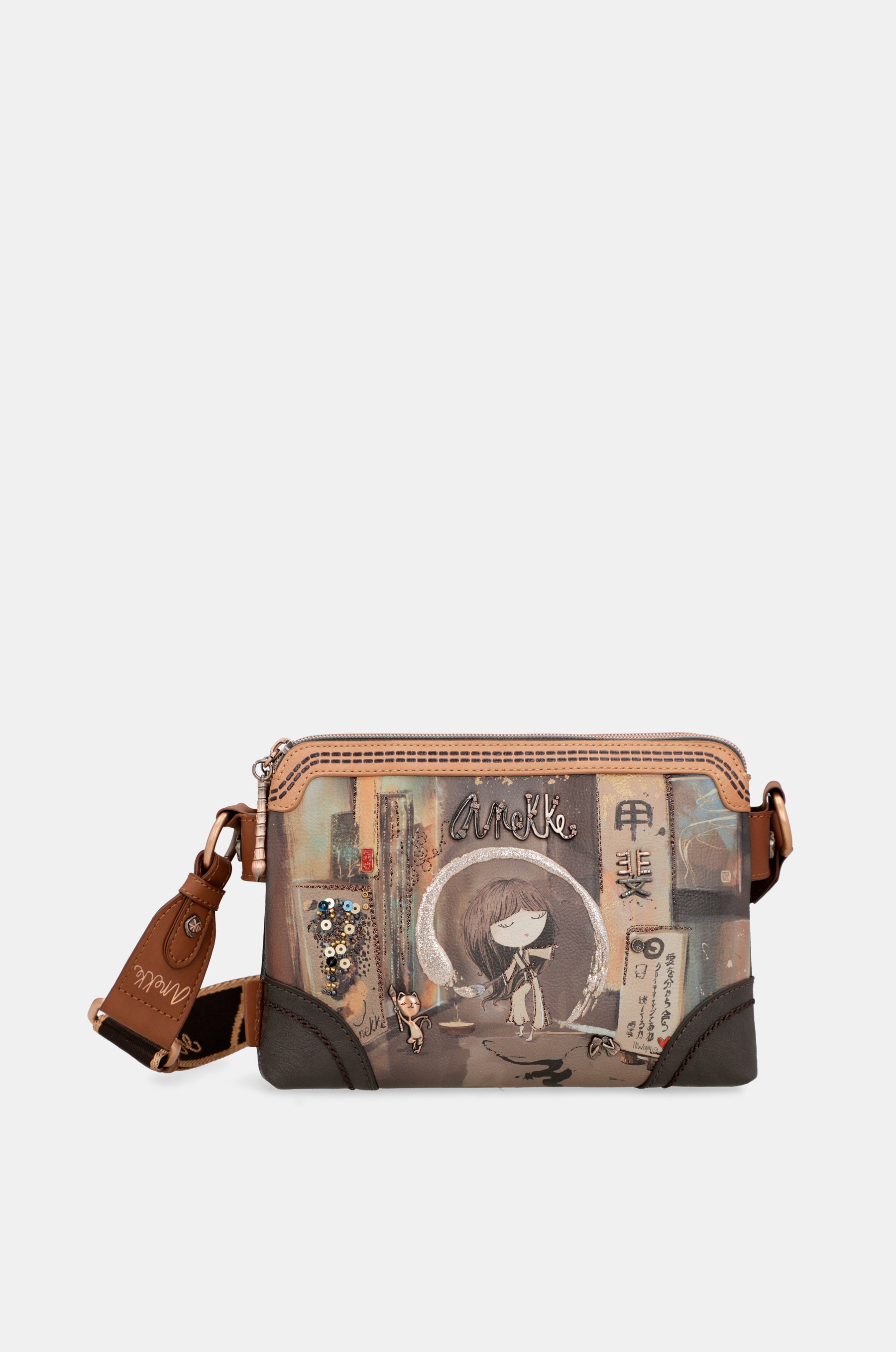 Shōen medium shoulder bag with 3 compartments