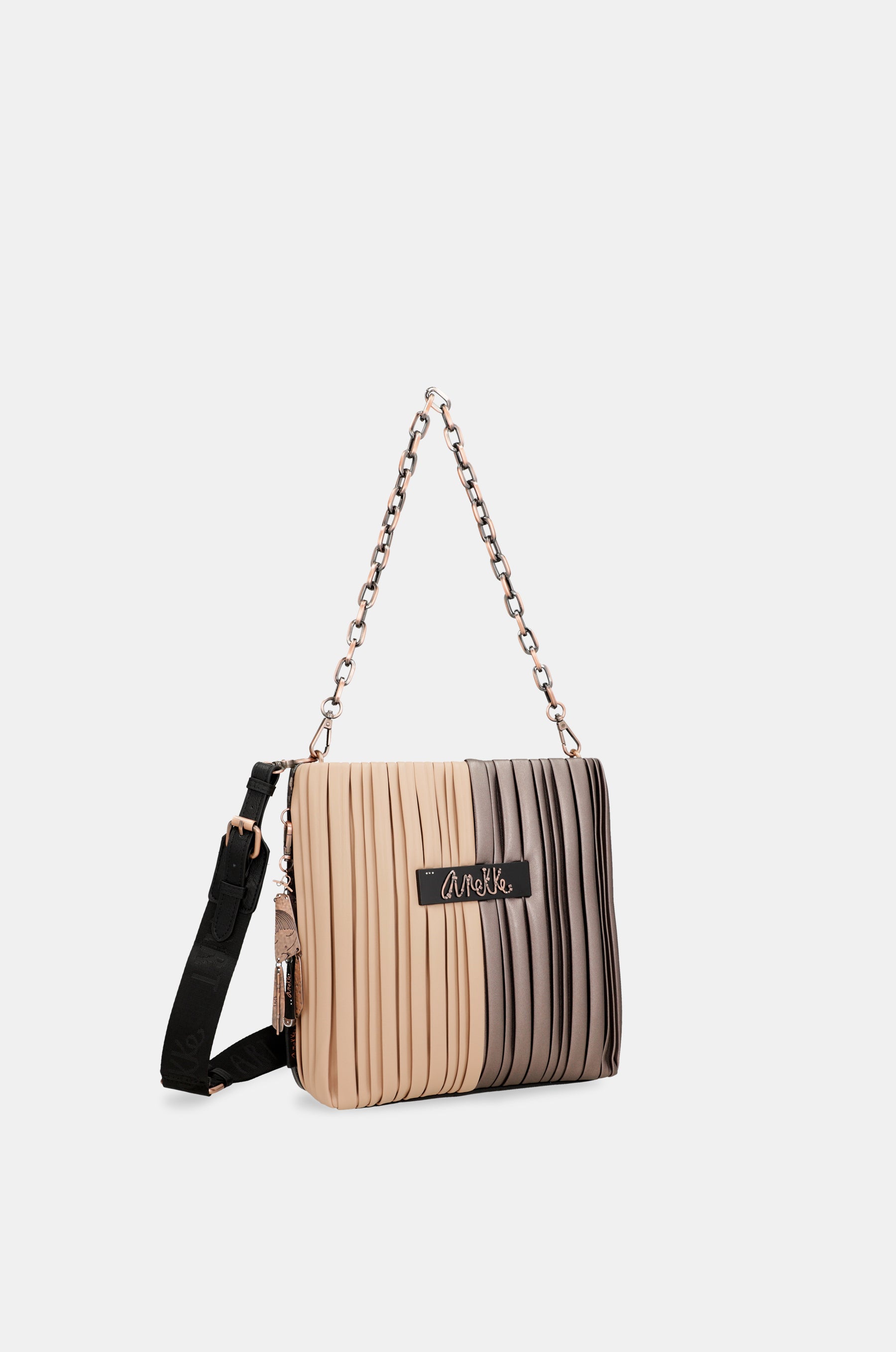 Shōen Palette double-sided pleated shoulder bag