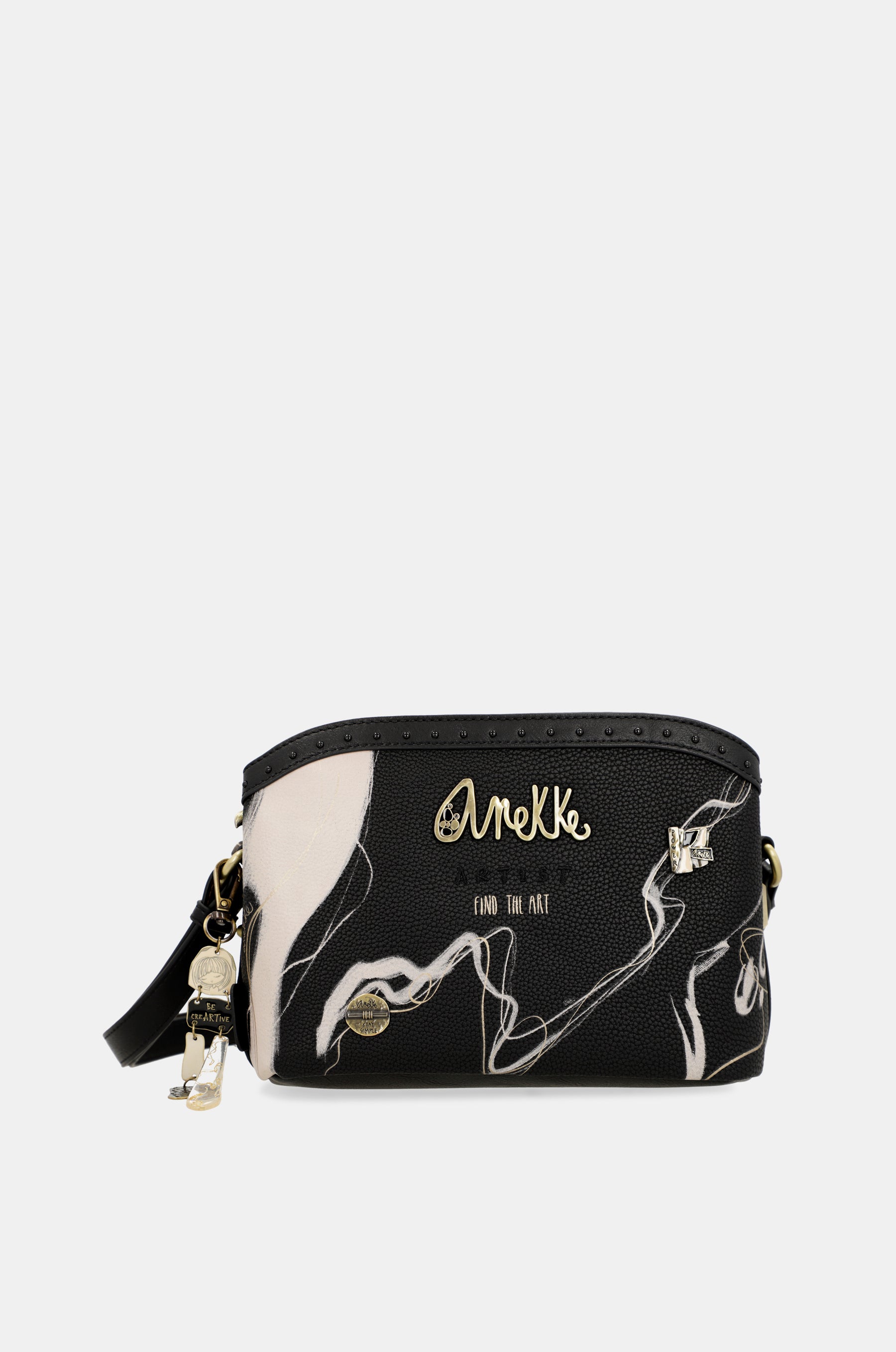 Nature Shodō 3 compartment black messenger bag black
