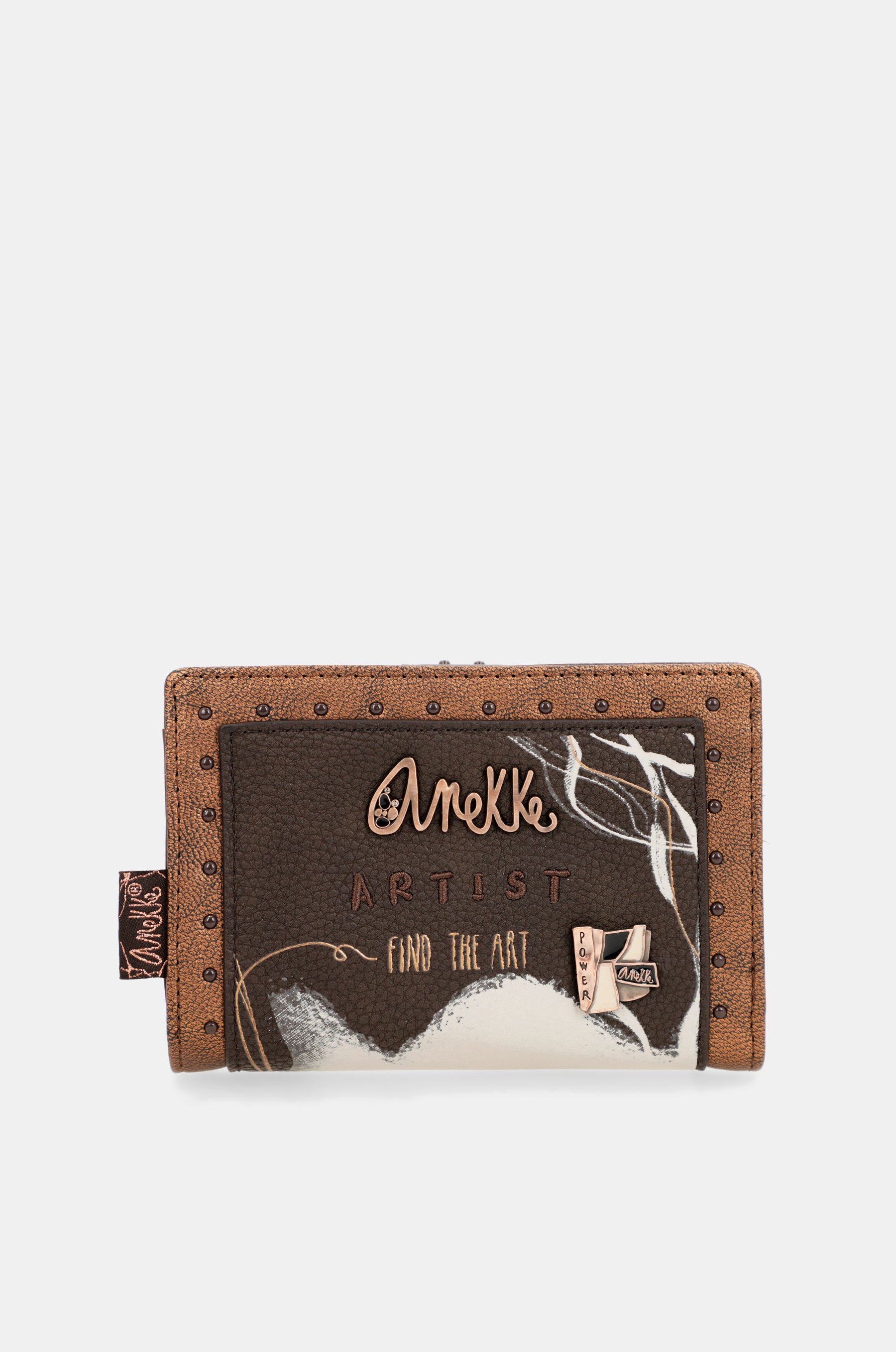 Nature Shodō brown flexible RFID wallet