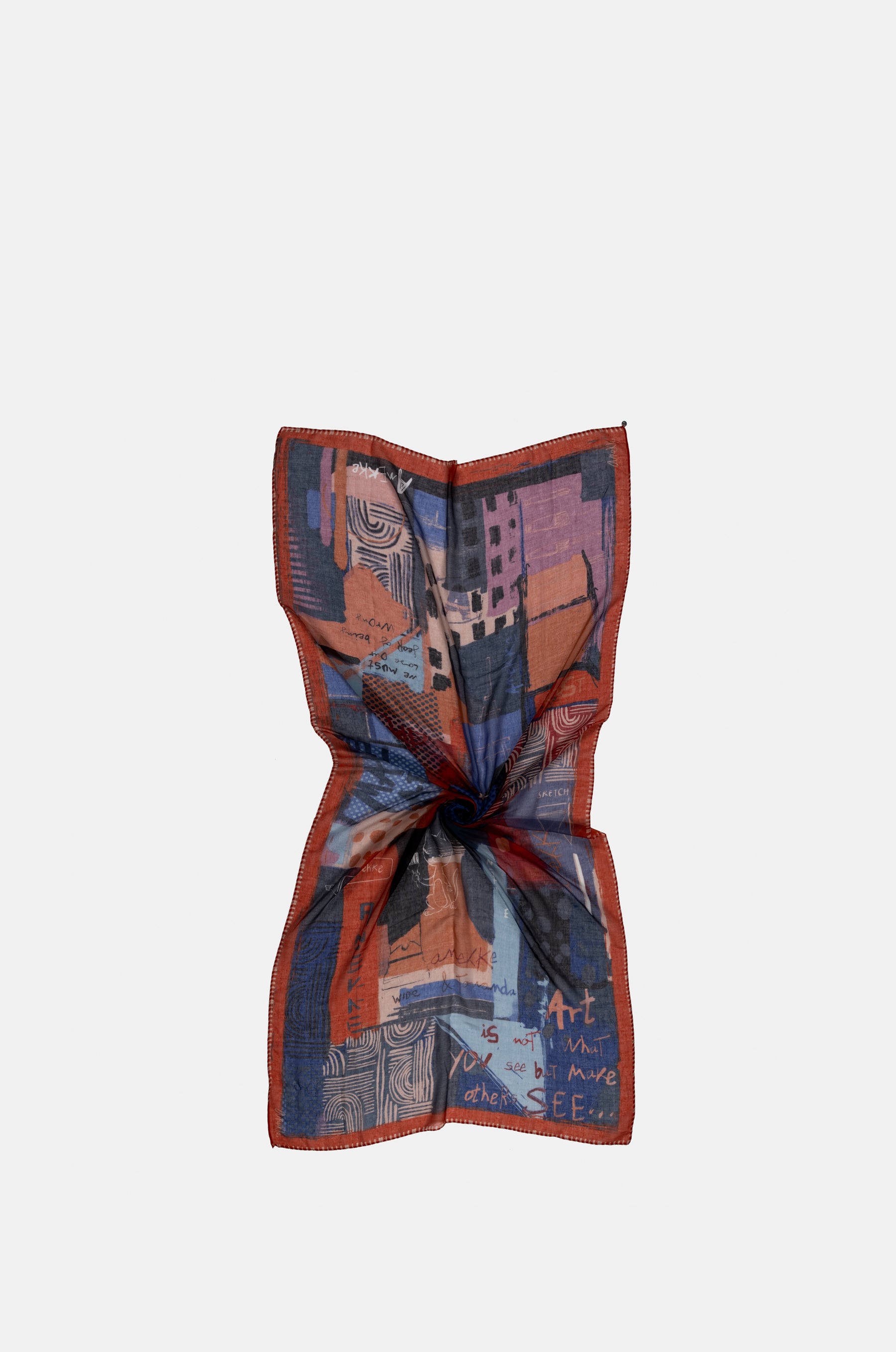 Kyomu blue scarf