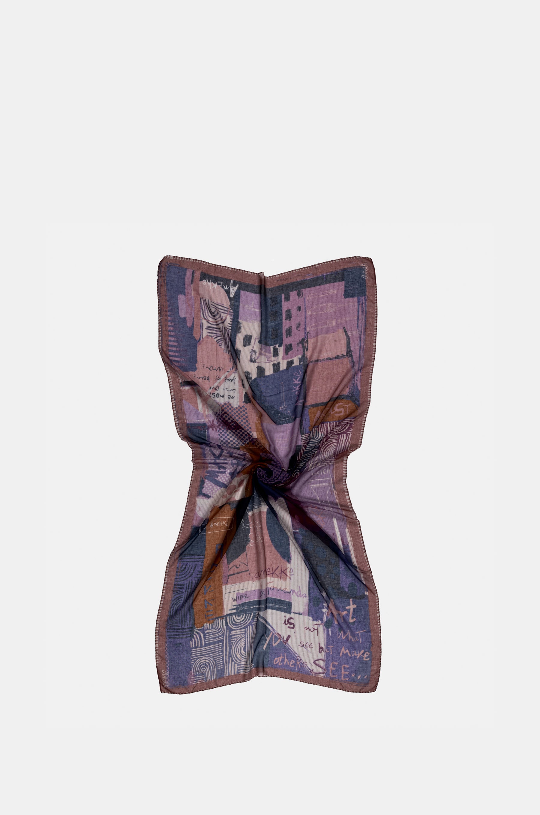 Kyomu violet scarf