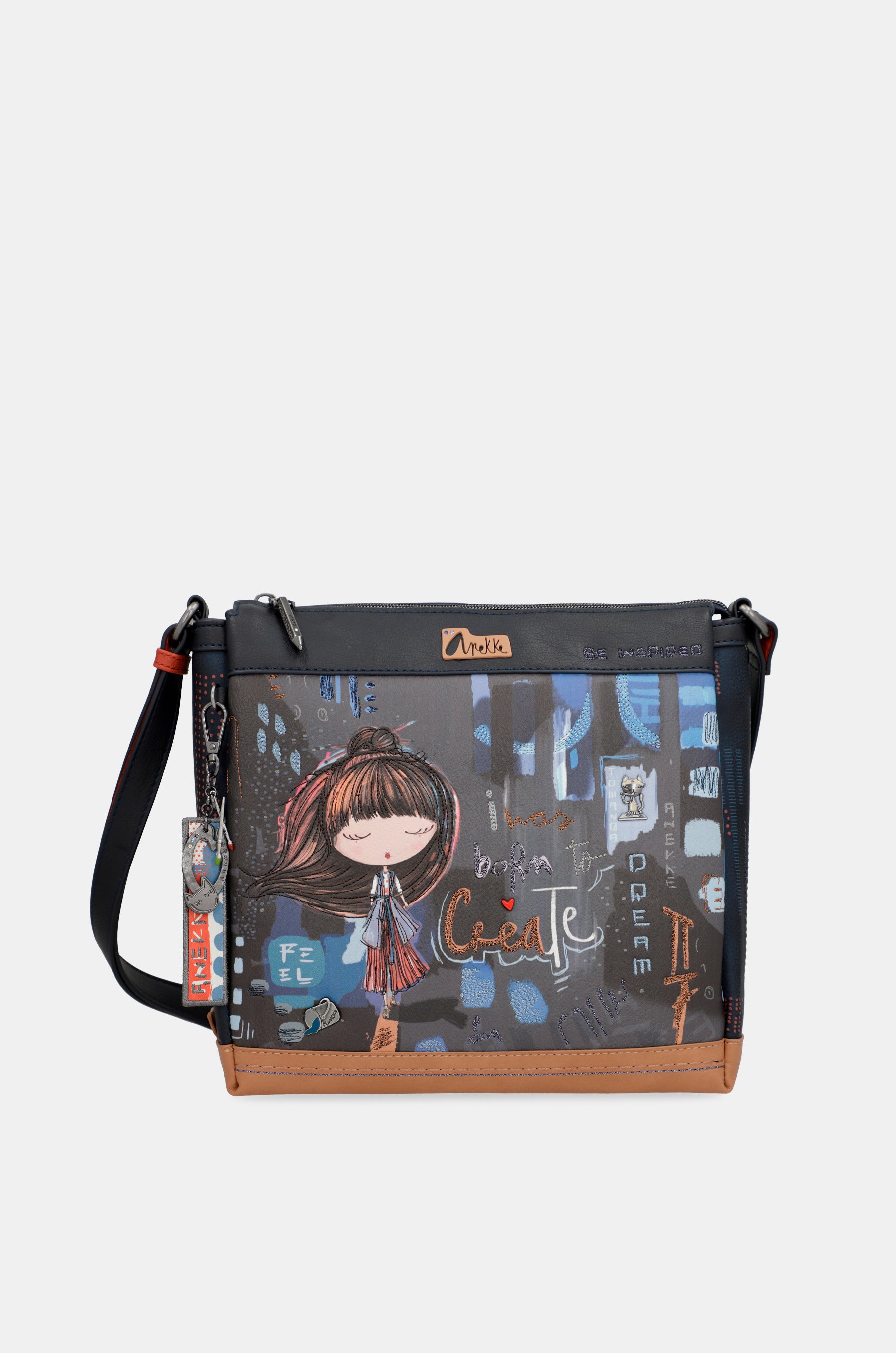 Contemporary Rectangular 3 compartment shoulder bag Contemporary