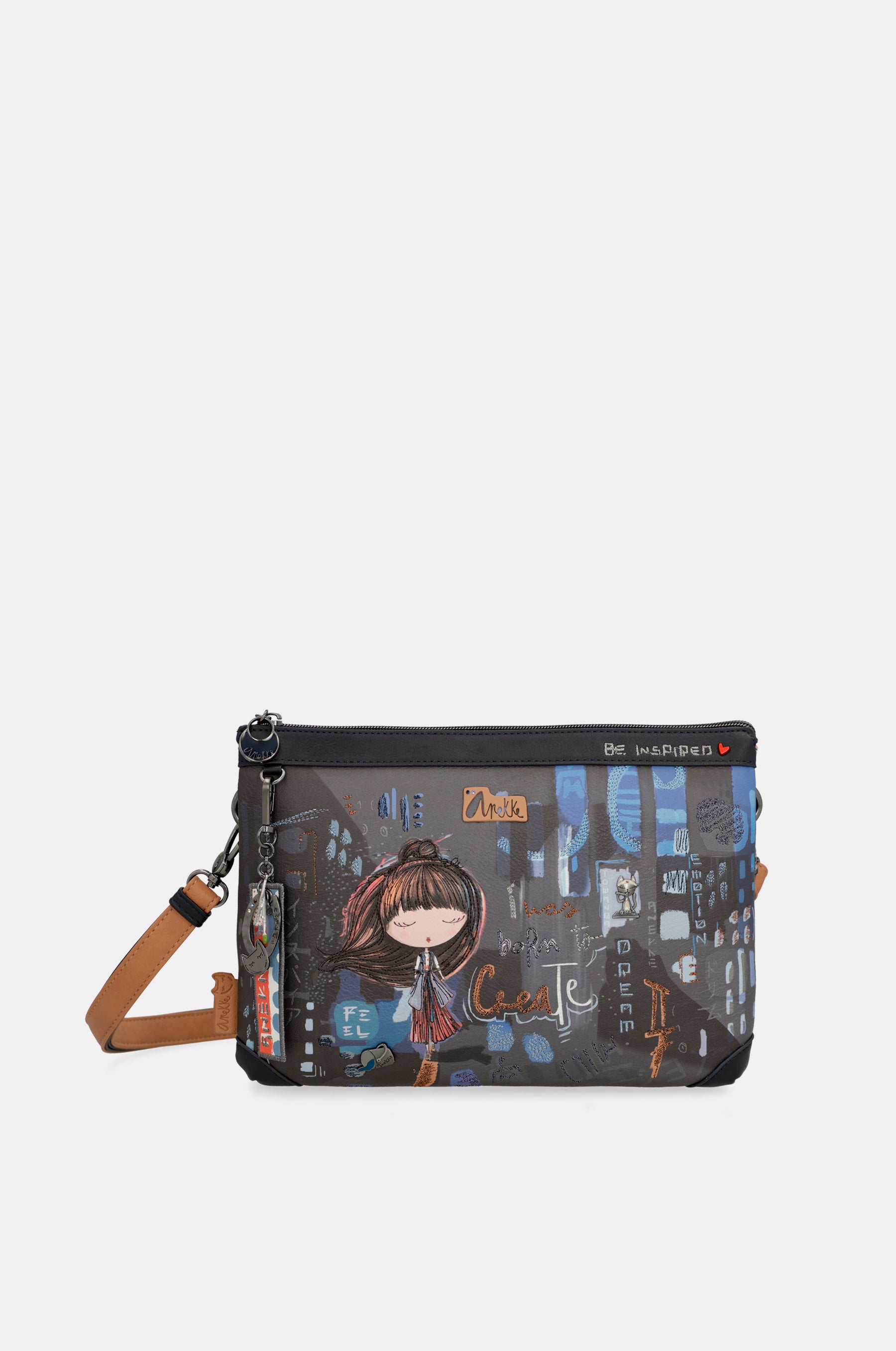 Contemporary 2 compartment shoulder bag