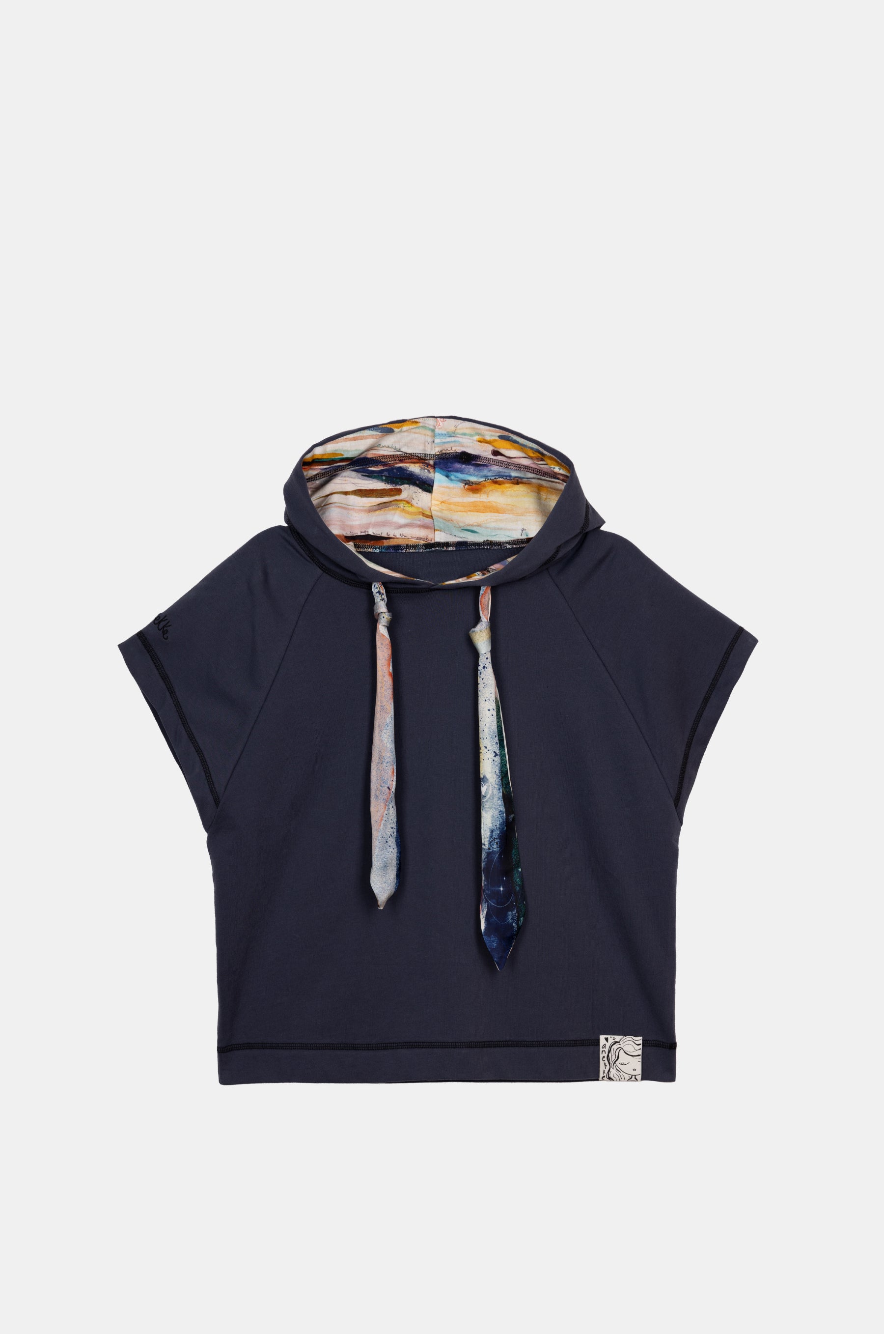 Studio navy blue sleeveless sweatshirt