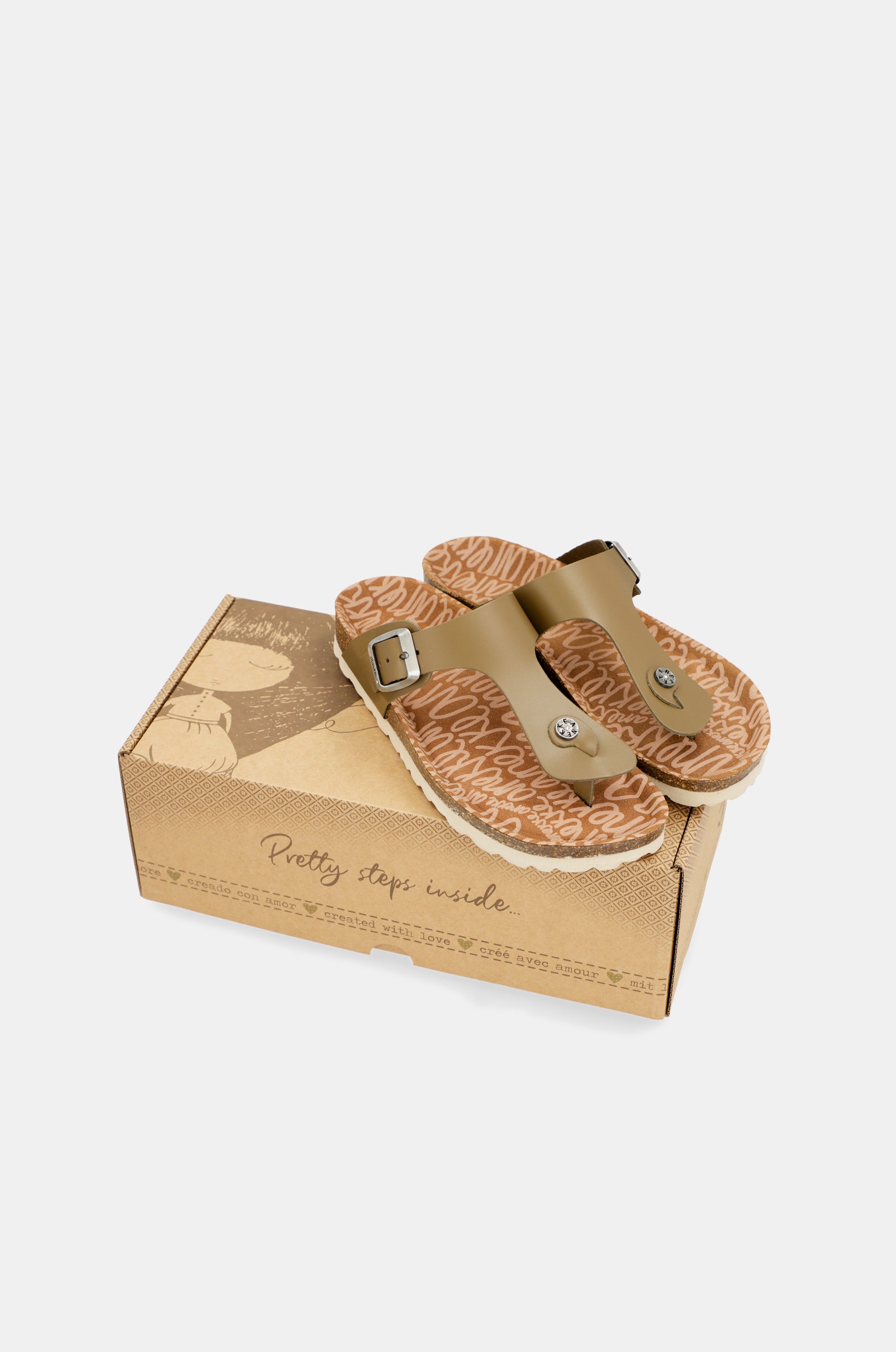 Women's green bio sandals