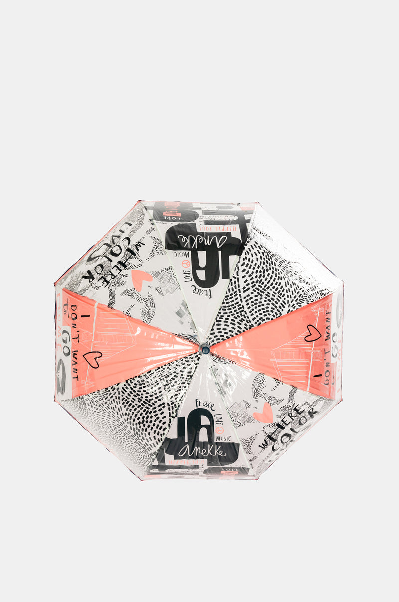 Nature Sixties long vinyl umbrella