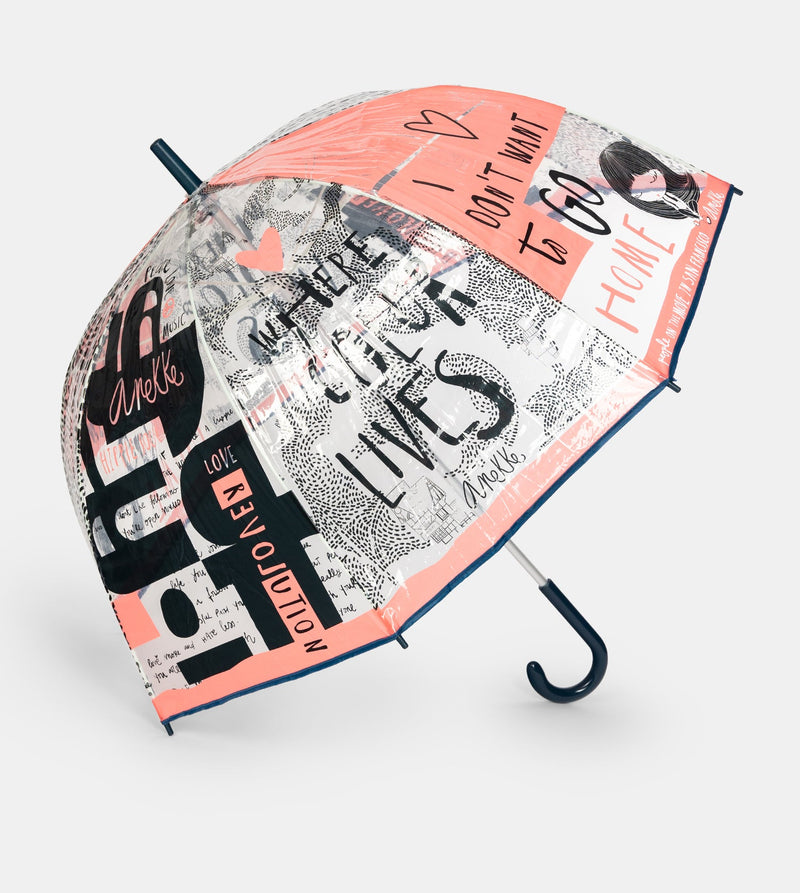 Nature Sixties long vinyl umbrella