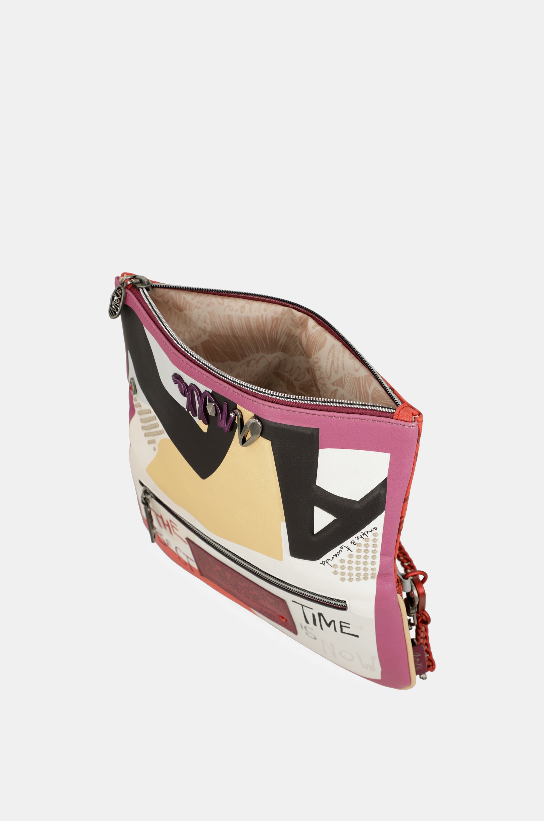 Fashion crossbody bag with metal handle