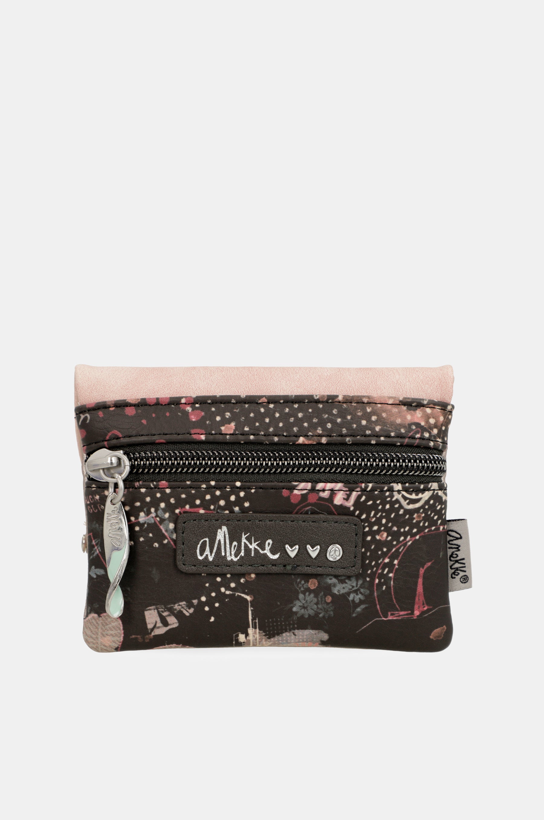 Psicodelic coin purse with flap