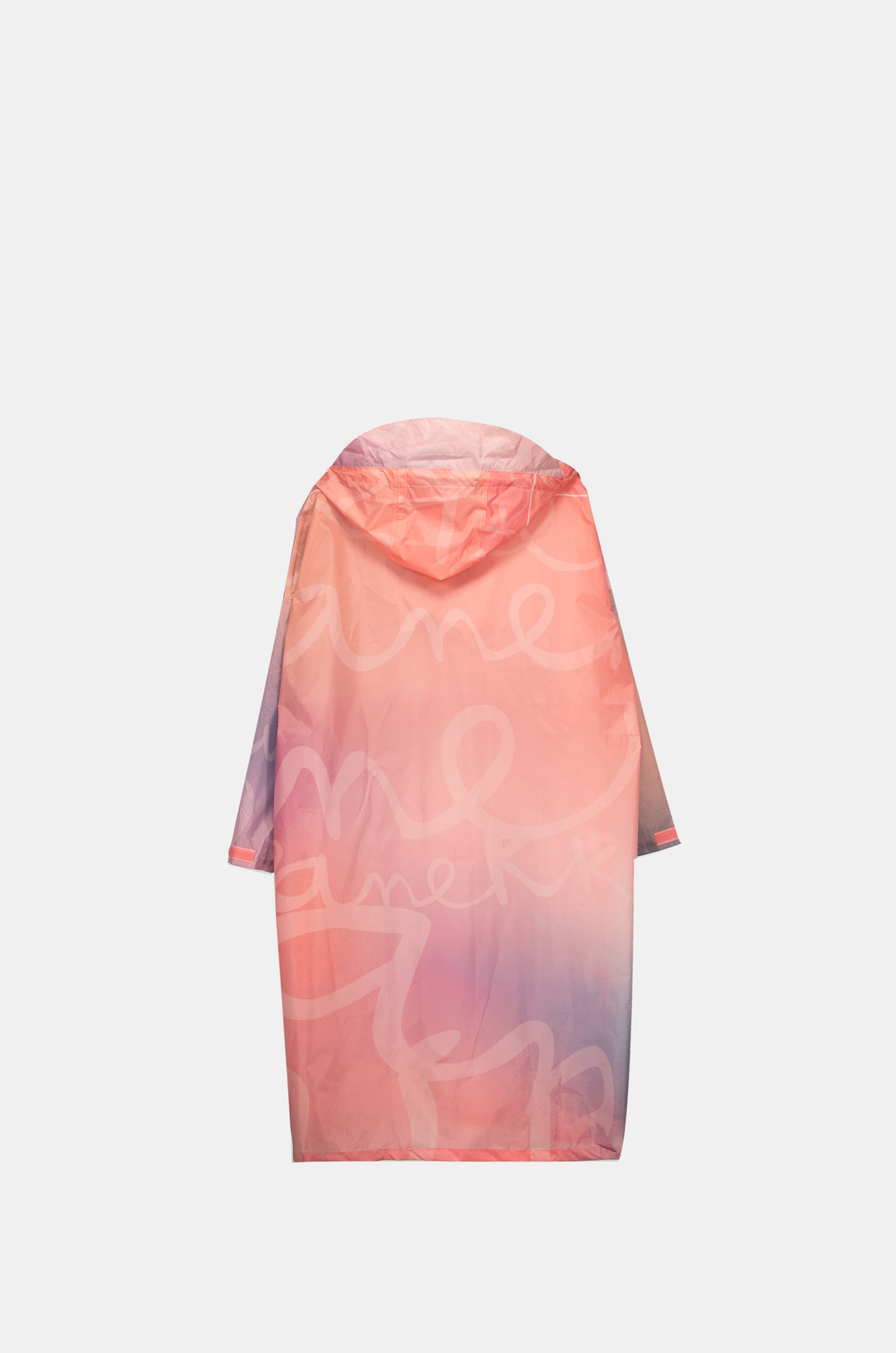 Foldable pink rain jacket