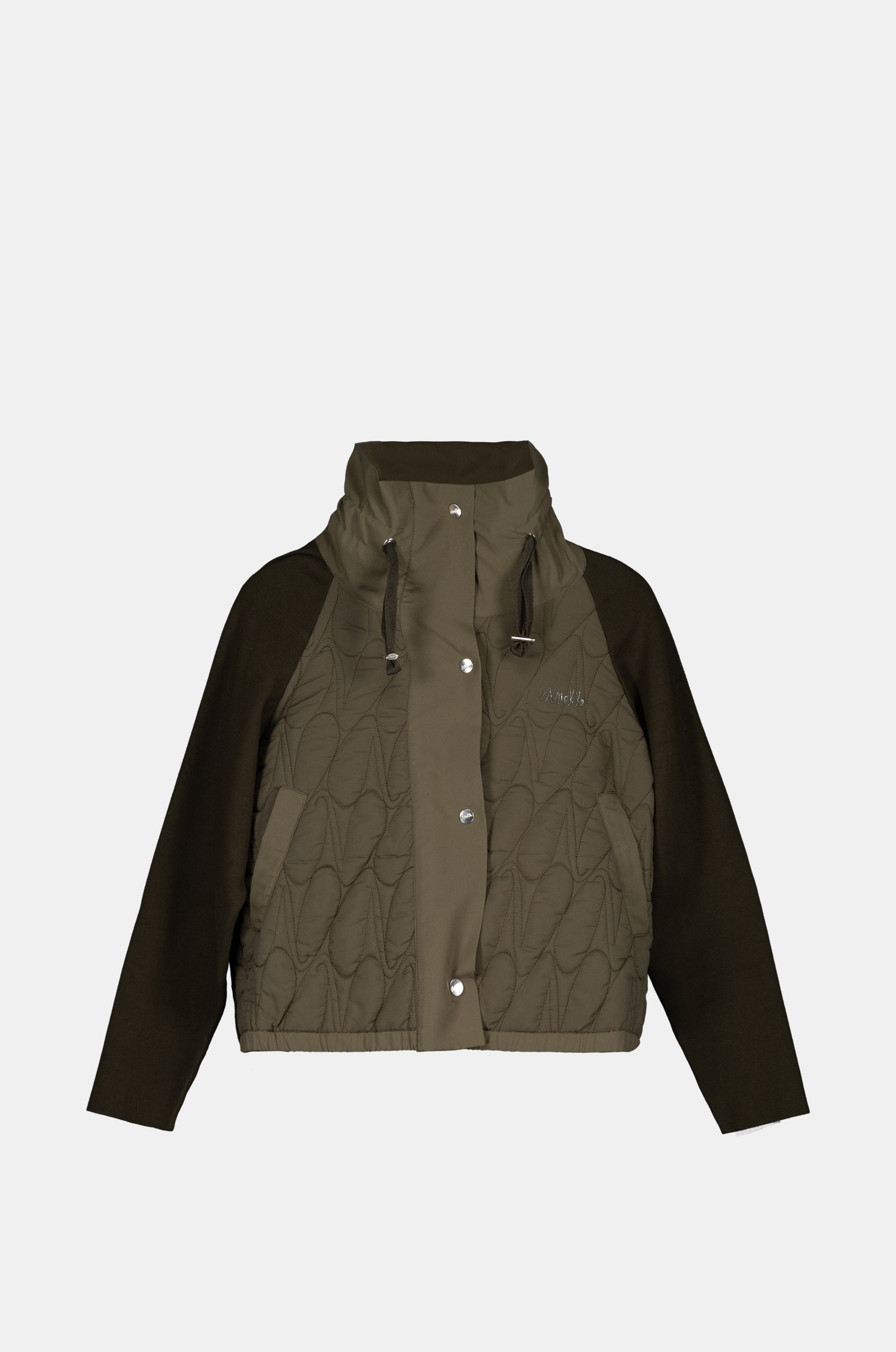Green quilted jacket