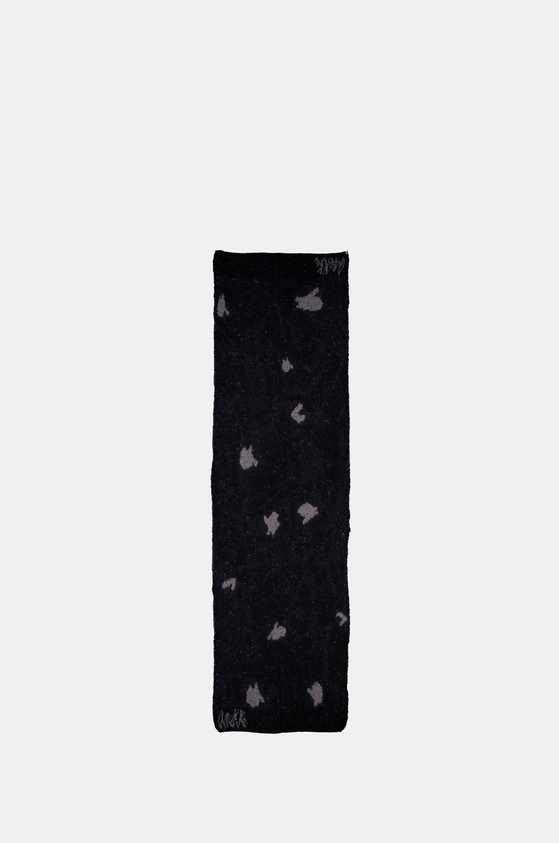 Black knitted scarf