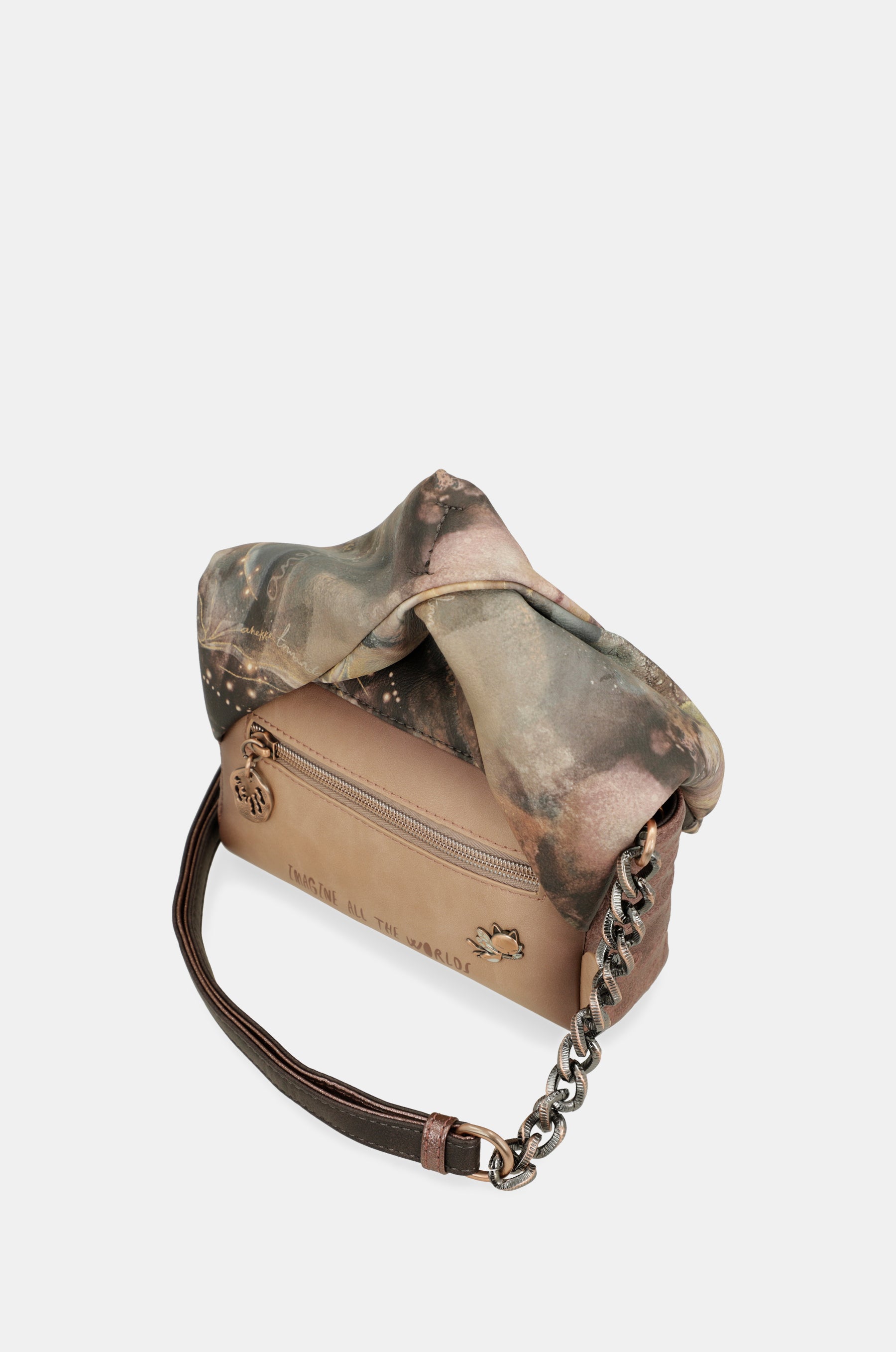 Land crossbody bag with flap closure