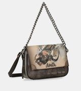 Wings crossbody bag with flap