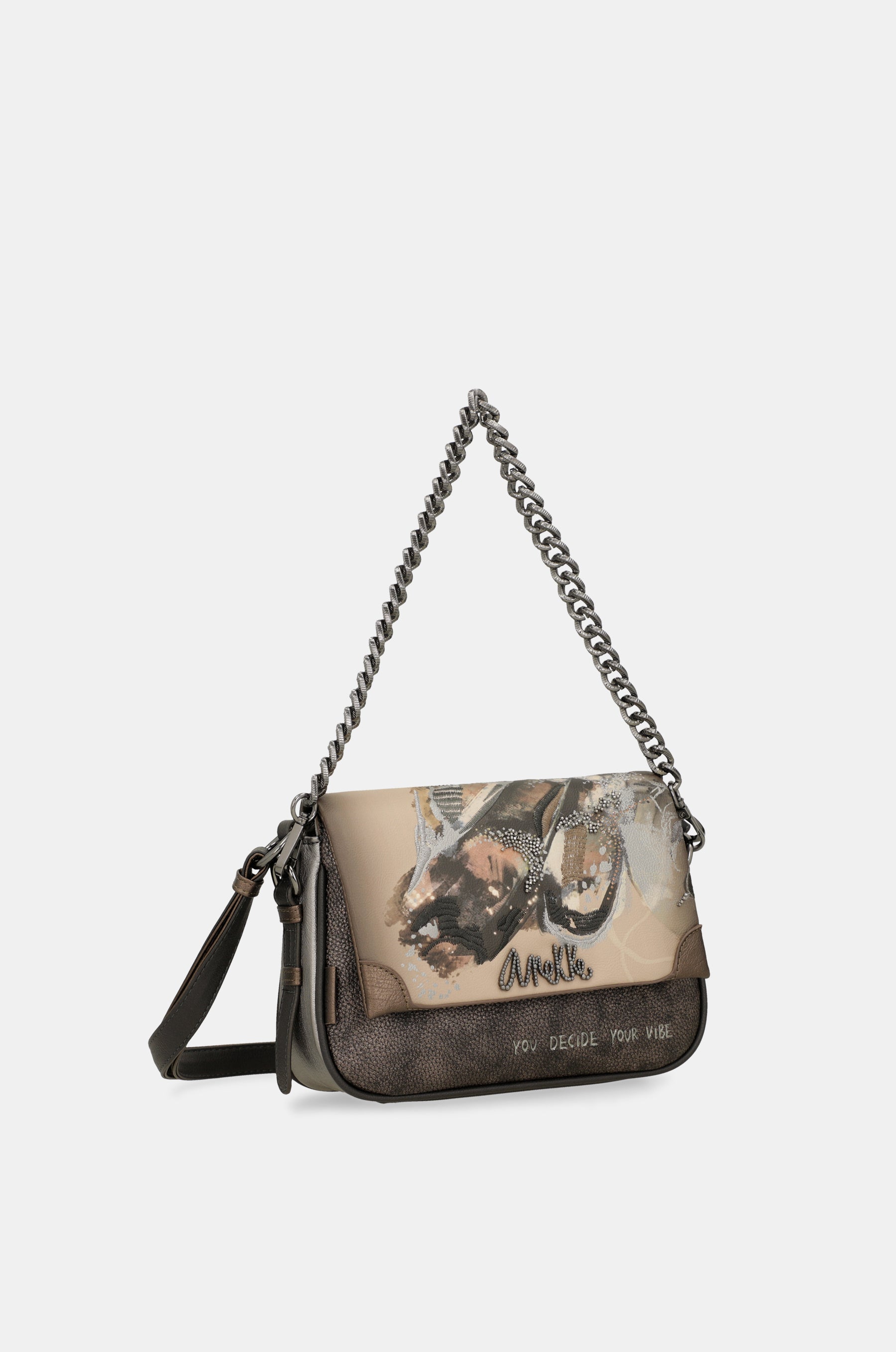 Wings crossbody bag with flap