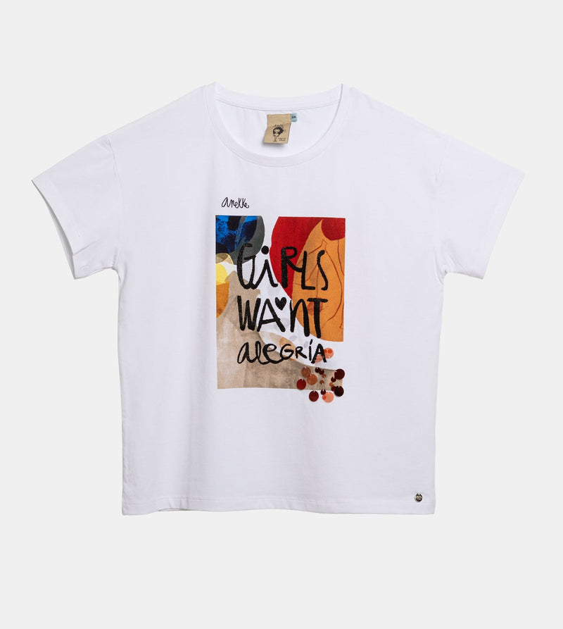 White short-sleeve T-shirt Alma