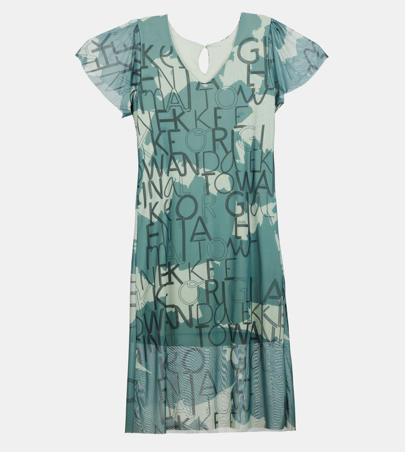 Green short-sleeve dress