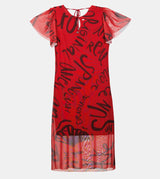 Red short-sleeve dress