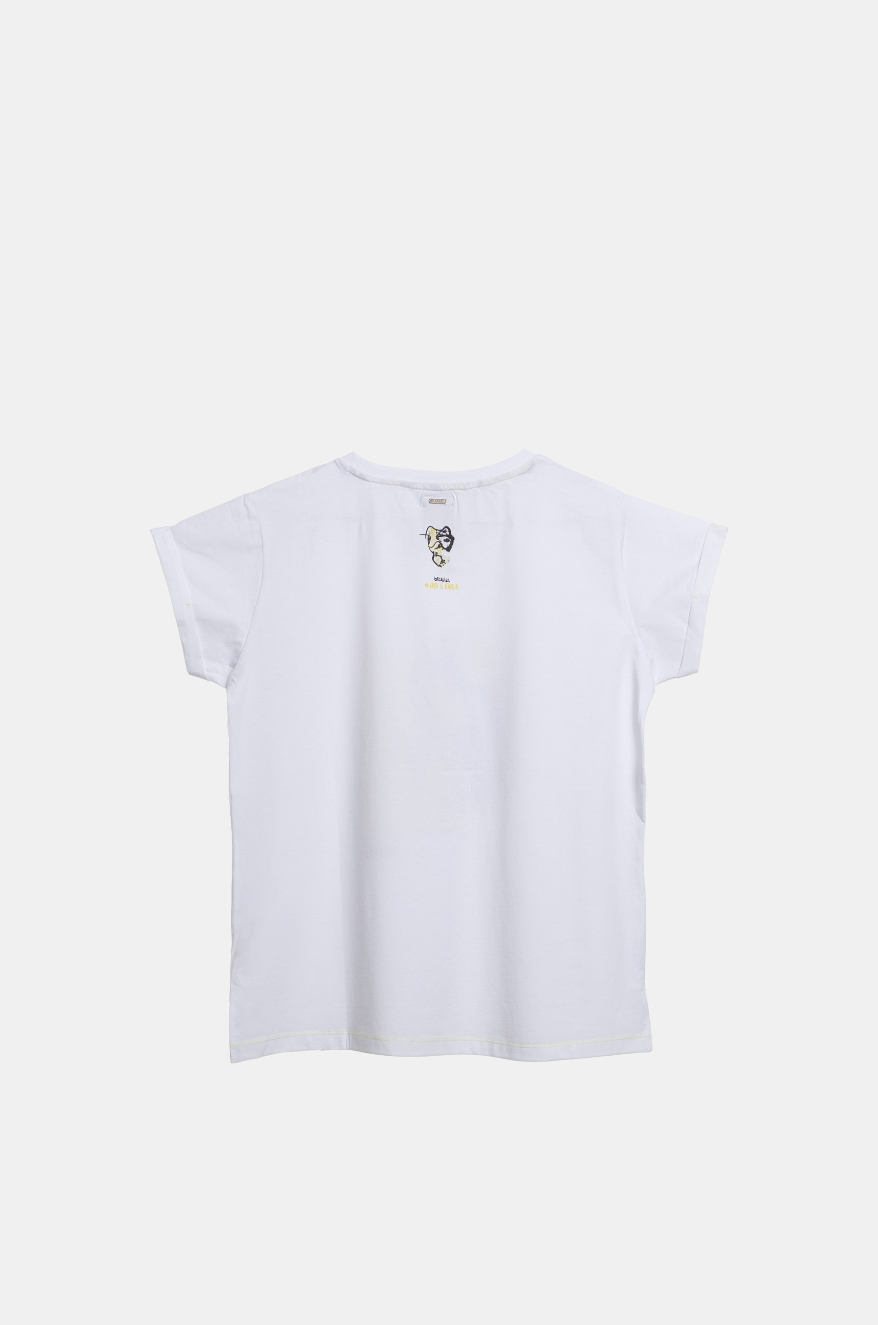 White and gold short-sleeve T-shirt Anekke