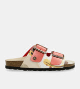 Red multicolor bio sandals