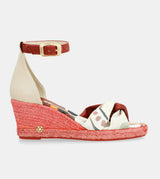 Red jute wedge sandals Alma