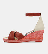 Red jute wedge sandals Alma