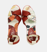 Red jute wedge sandals Alma